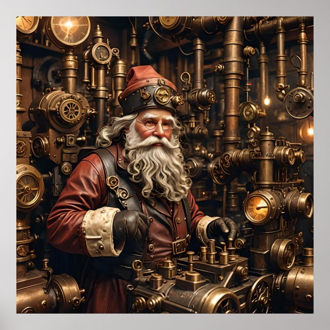 Steampunk Santa Poster (Vorne)