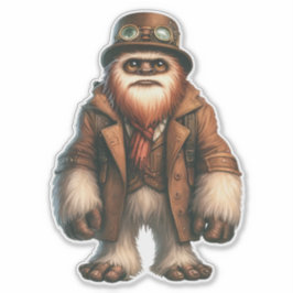 Steampunk Sasquatch Transparenter Sticker