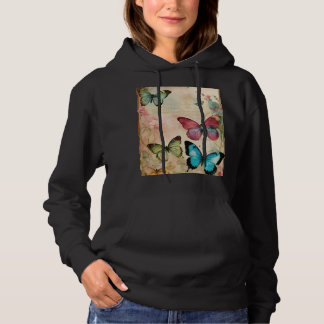 Steampunk-Schmetterlings-Schädel – Luxuriöse abstr Hoodie