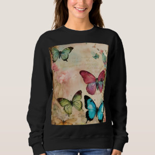 Steampunk-Schmetterlings-Schädel – Luxuriöse abstr Sweatshirt