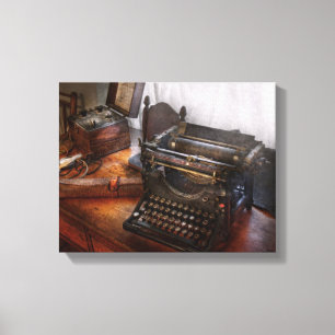 Steampunk - Schreibmaschine - Der geheime Bote Leinwanddruck