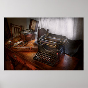 Steampunk - Schreibmaschine - Der heimliche Bote Poster