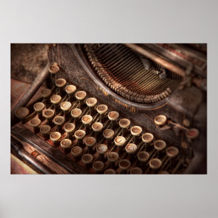 Steampunk - Schreibmaschine - Zu erschöpft zum Tip Poster