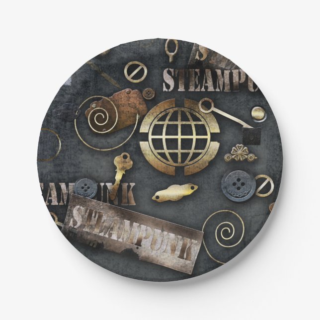 Steampunk, Scrapbooking Pappteller (Vorderseite)