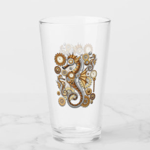 Steampunk-Seepferdchen Vintage Surreal Art Glas