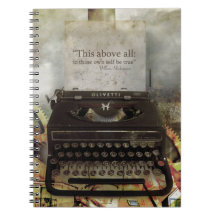 Steampunk Shakespeare Quote Hardcover-Notebook