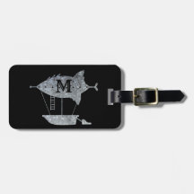 Steampunk Silver Zink Luftschiff Custom Monogram