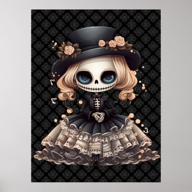 Steampunk Skeleton Art Poster (Vorne)