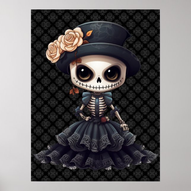 Steampunk Skeleton Art Poster (Vorne)