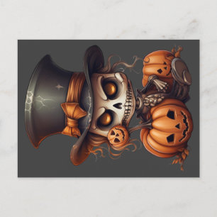 Steampunk Skeleton Postcard Postkarte