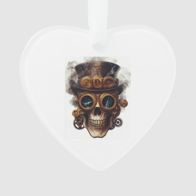 Steampunk Skull Engine Ornament (Vorderseite)