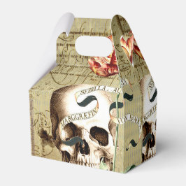 Steampunk Skull Floral Writing Halloween Gefallen Geschenkschachtel