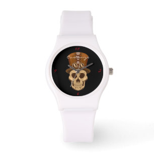 Steampunk Skull in Top Hat Thunder_Cove Armbanduhr