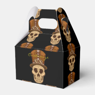 Steampunk Skull in Top Hat Thunder_Cove Geschenkschachtel