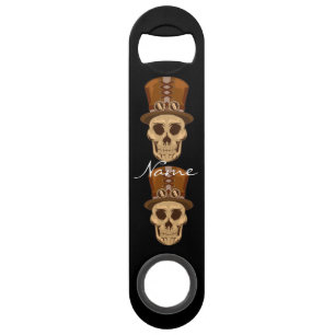 Steampunk Skull in Top Hat Thunder_Cove Speed Flaschenöffner
