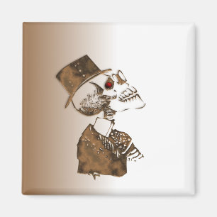 Steampunk Skull Magnet