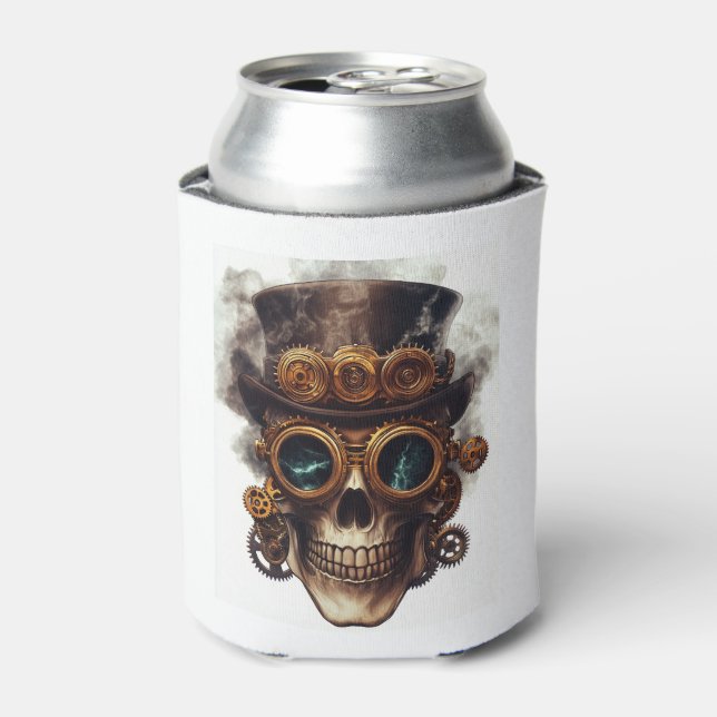 Steampunk Skull Motor Dosenkühler (Kanne Vorderseite)