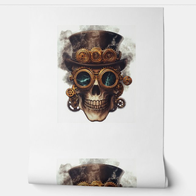 Steampunk Skull Motor Tapete (Abrollen)