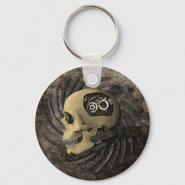 Steampunk Skull Schlüsselanhänger (Vorderseite)