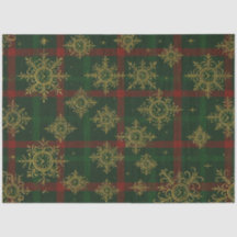 Steampunk Snowflake Rot und Grüner Tartan