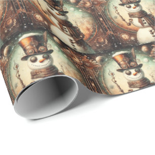 Steampunk Snowman Geschenkpapier
