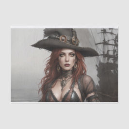 Steampunk Soul Collector Pirate Decoupage | Dunkel Seidenpapier