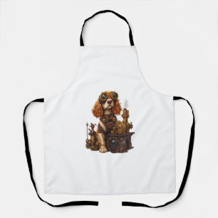 Steampunk Spaniel - viktorianischer Hundeerfinder Schürze