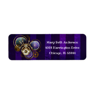Steampunk Spider im Lila Hintergrund