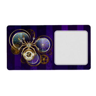 Steampunk Spider im Lila Hintergrund