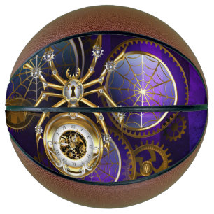 Steampunk Spider im Lila Hintergrund Basketball