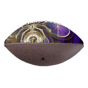 Steampunk Spider im Lila Hintergrund Football