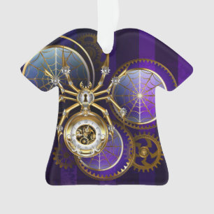 Steampunk Spider im Lila Hintergrund Ornament