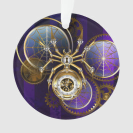 Steampunk Spider im Lila Hintergrund Ornament