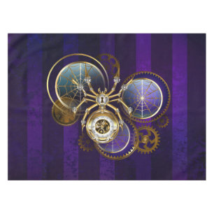 Steampunk Spider im Lila Hintergrund Tischdecke