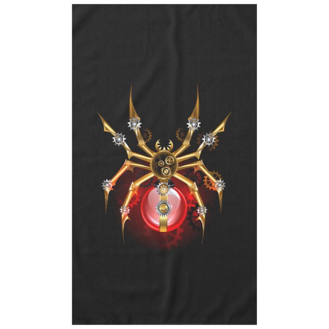Steampunk spider on black tischdecke (Vorderseite)