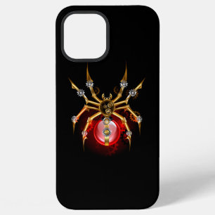 Steampunk-Spinne auf Schwarz iPhone 12 Pro Max Hülle