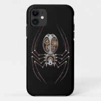 Steampunk Spinne auf Schwarzem