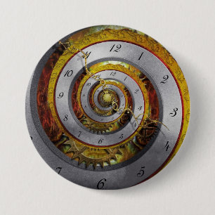 Steampunk - Spirale - Unendliche Zeit Button