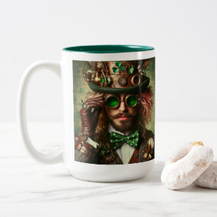 Steampunk St. Patrick Zweifarbige Tasse