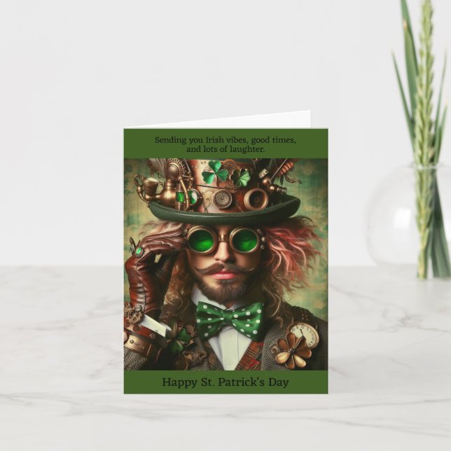 Steampunk St. Patrick's Day Card (Vorderseite)