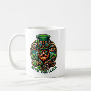 Steampunk St. Patrick's Day Leprechaun Kaffeetasse