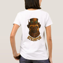 Steampunk SteamPug T-Shirt - einzigartiger Steampu