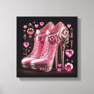 Steampunk Stiletto High Heels Leinwanddruck