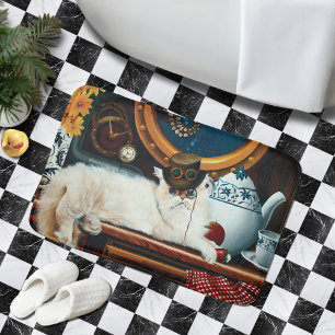 Steampunk Submarine Cat Tee Badematte