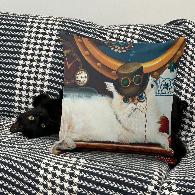 Steampunk Submarine Cat Tee Kissen (Von Creator hochgeladen)