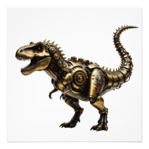 Steampunk T-Rex Mech – Messing-Dino-Bestie Fotodruck