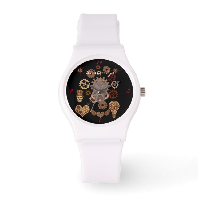 Steampunk Theme Thunder_Cove Armbanduhr (Vorderseite)