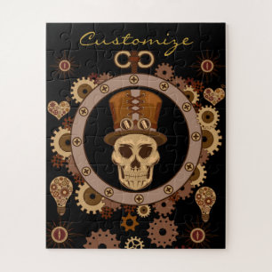 Steampunk Theme Top Hat Skull Thunder_Cove