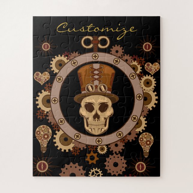 Steampunk Theme Top Hat Skull Thunder_Cove (Vertikal)