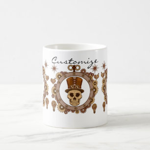 Steampunk Theme Top Hat Skull Thunder_Cove Kaffeetasse
